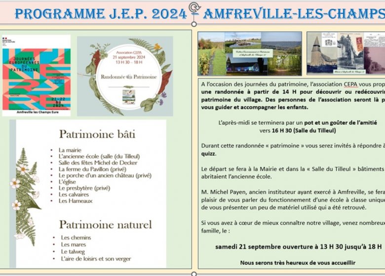 [JEP] Randonnée autour du patrimoine d’Amfreville les Champs