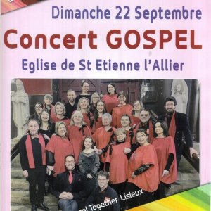 Journées du Patrimoine : Concert de Gospel Le 22 sept 2024