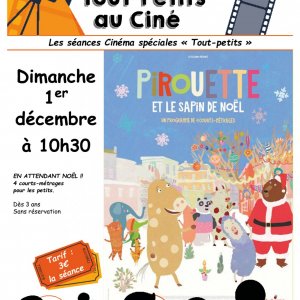 Tout-petits au ciné : PIROUETTE ET LE SAPIN DE NOËL Le 1 déc 2024