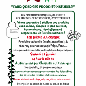 Fabriquer ses produits naturels Le 11 janv 2025